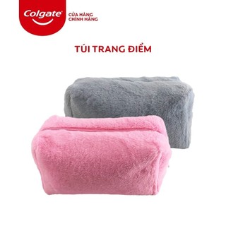 [HB Gift] Túi đựng mỹ phẩm Colgate lông mềm ( nhiều màu )