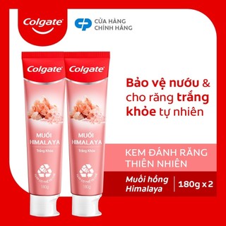 Bộ 2 kem đánh răng Colgate thiên nhiên muối hồng Himalaya 180g