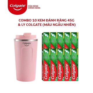 Combo 10 Kem đánh răng Colgate ngừa sâu răng răng chắc khỏe 45g/tuýp và Ly Colgate