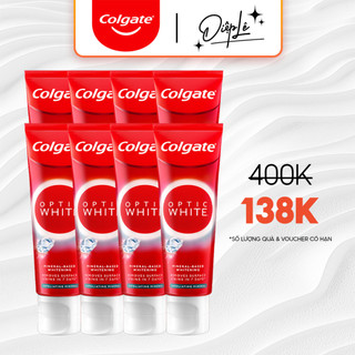 Bộ 8 Kem Đánh Răng Colgate trắng răng Optic White exfoliating 100g