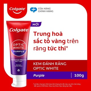 Kem Đánh Răng Colgate trắng răng Optic White Purple 100g