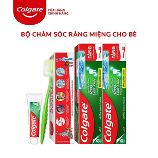 Bộ chăm sóc răng miệng cho bé & 2 kem đánh răng ngừa sâu răng 225g/tuýp