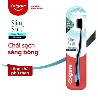 [HB Gift] Bàn Chải Đánh Răng Colgate SlimSoft Flex Clean Charcoal
