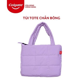 Túi tote phao chần bông Purple