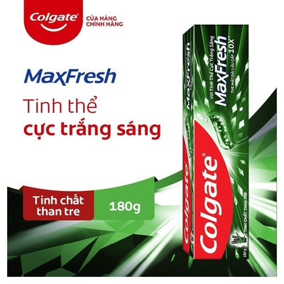 [HB Gift] Kem đánh răng hơi thở thơm mát và làm trắng răng Colgate Maxfresh Bamboo Charcoal 180g