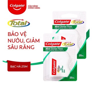 Bộ đôi chỉ nha khoa Colgate Total Dental Floss hương bạc hà