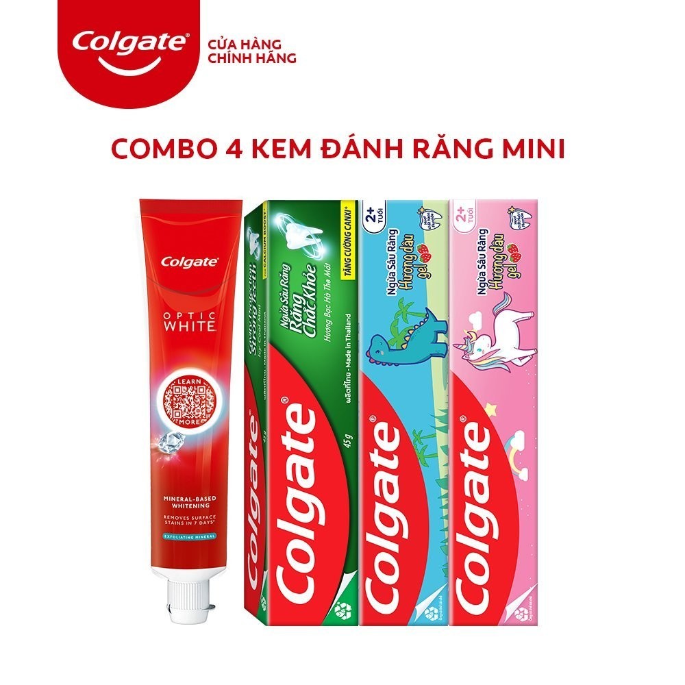 [HB Gift] Combo 4 kem đánh răng Colgate mini