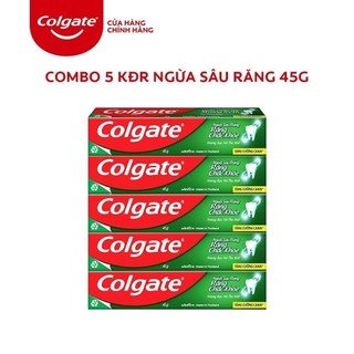 Bộ 5 Kem đánh răng Colgate ngừa sâu răng răng chắc khỏe 45g/tuýp