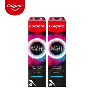 Bộ 2 Kem Đánh Răng Colgate Optic White O2 làm trắng răng đột phá trong 3 ngày với Oxy Hoạt Tính 20g/ tuýp