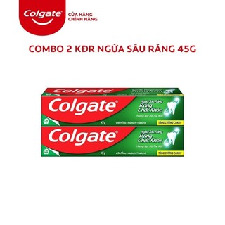 Bộ 2 Kem đánh răng Colgate ngừa sâu răng răng chắc khỏe 45g/tuýp