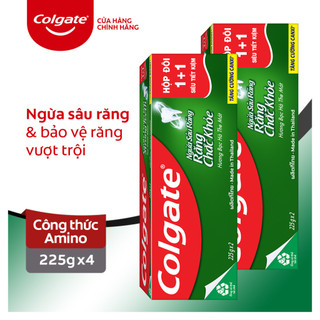 Bộ 2 Hộp đôi Kem đánh răng Colgate ngừa sâu răng tối đa 225gx2
