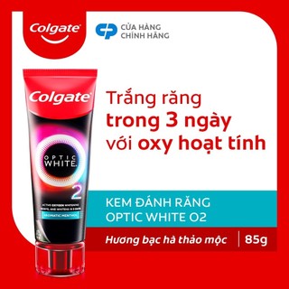 [HB gift] Kem Đánh Răng Colgate Optic White O2 làm trắng răng đột phá với Oxy Hoạt Tính 85g/ tuýp