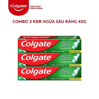 Bộ 3 Kem đánh răng Colgate ngừa sâu răng răng chắc khỏe 45g/tuýp