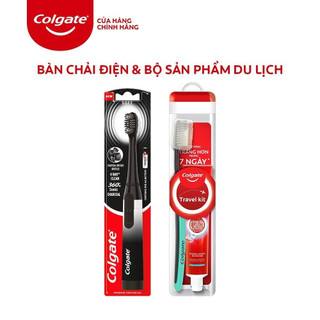 Combo Bàn chải điện Colgate Sonic 360 Charcoal và Bộ sản phẩm du lịch Colgate