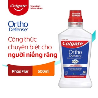[HB gift]  Nước súc miệng Colgate Ortho với công thức chuyên biệt cho người niềng răng 500ml