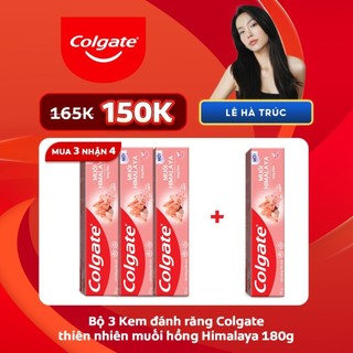 [Lê Hà Trúc x Colgate] Bộ 3 Kem đánh răng Colgate thiên nhiên muối hồng Himalaya 180g