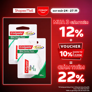 Bộ 2 chỉ nha khoa Colgate hương bạc hà