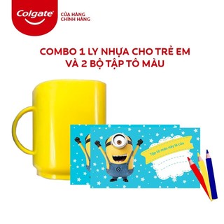 [HB Gift] Combo Ly nhựa Kids Colgate và 2 bộ tô màu