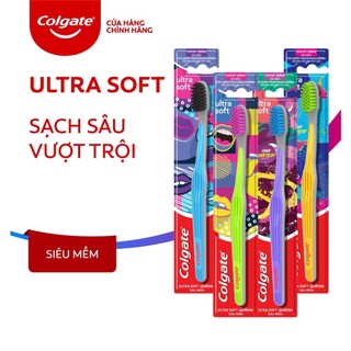 Combo 4 Bàn chải đánh răng Colgate Ultra Soft siêu mềm (Màu ngẫu nhiên)