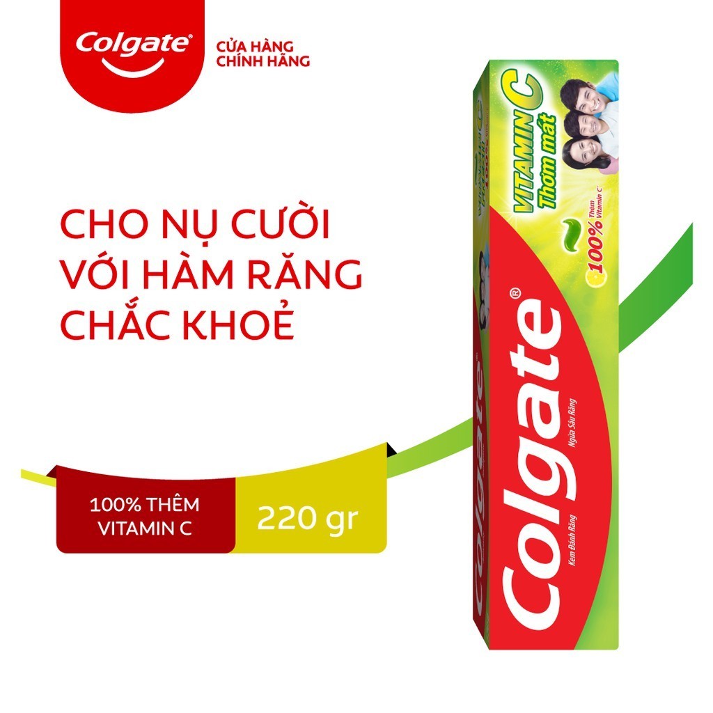 Kem đánh răng Colgate Vitamin C thơm mát 220g