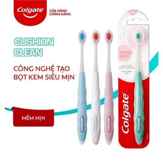 Bàn chải đánh răng Colgate Cushion Clean công nghệ tạo bọt kem siêu mịn