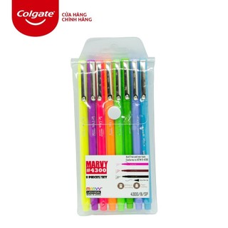Bộ 8 bút lông kim luyện viết chữ đẹp marvy le pen 4300 ngòi 0.3mm