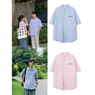   Hot  Áo Sơ Mi Nam Nữ Kẻ Sọc Xanh Teelab Studi o Chất Lanh Toáng Mát Không Nhàu - Áo Sơ Mi Kẻ Sọc Mặc Đôi Hot Hit Hè 202 