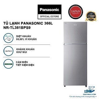 Tủ lạnh panasonic 2 cánh ngăn đá trên nr-tl381bps9 - bảo hành 2 năm
