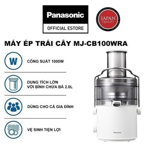 Máy ép trái cây panasonic mj-cb100wra-ép nhanh nghiền với mâm 100%-công suất 1000w
