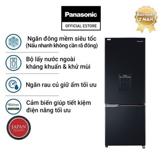 [TRẢ GÓP 0%]Tủ Lạnh Panasonic 255 Lít NR-BV280WKVN ngăn đá dưới - Lấy nước ngoài