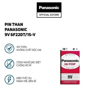 Hộp 12 viên Pin than Panasonic 9V 6F22DT/1S-V