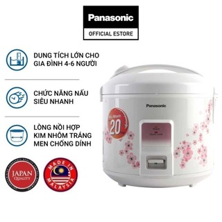 Nồi Cơm Điện Panasonic 1.8 Lít SR-MVQ187SRA - Hàng Chính Hãng - Trắng họa tiết hoa