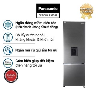 [TRẢ GÓP 0%]Tủ Lạnh Panasonic 290 Lít NR-BV320WSVN ngăn đá dưới - Lấy nước ngoài