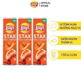 Combo 3 lay's stax khoai tay mieng vi tom hum nuong ngu vi 150g