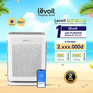 Máy Lọc Không Khí Levoit Vital 100S 52m2 | Khử Mùi Diệt Khuẩn | Hút Lông Thú Cưng Cực Mạnh