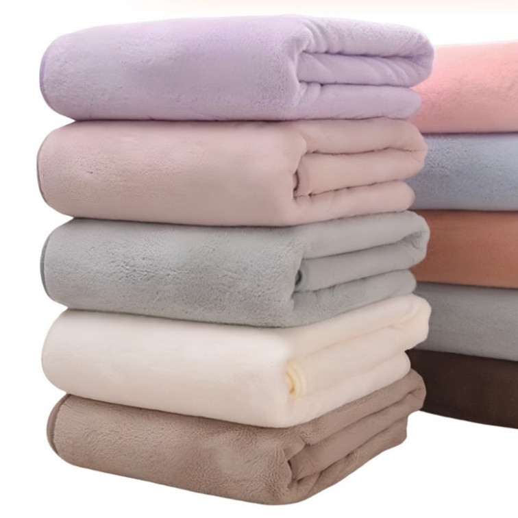 Khăn tắm PTLUXURY hàng xuất khẩu chất liệu lông cừu cao cấp kích thước lớn 70 cm x 140 cm cực kỳ mềm mịn