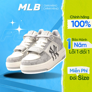Giày MLB Chunky Liner Mid màu xám chính hãng , giày sneaker cao cổ mlb đế cao (MX)