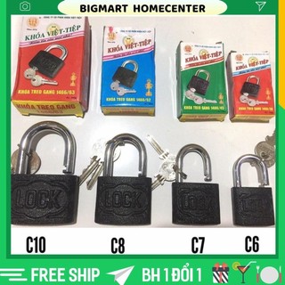 Khoá cửa Việt Tiệp cao cấp chống trộm cỡ cầu gang 6-7-8-10 an toàn cho mọi nhà