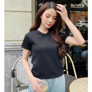Áo Thun Form Fit trơn basic Baby Tee Chất Cotton 2 chiều Co Giãn