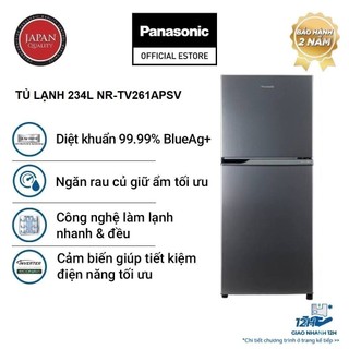 Tủ lạnh panasonic inverter 234 lít nr-tv261apsv - diệt khuẩn 99.99%
