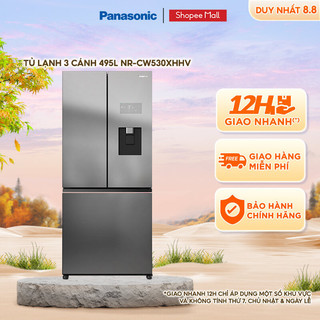 [TRẢ GÓP 0%] Tủ lạnh Panasonic 3 cánh NR-CW530XHHV 495L-Cảm biến thông minh-Lấy nước ngoài