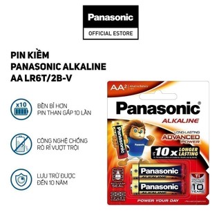 Vỉ Pin kiềm Panasonic Alkaline AA LR6T/2B-V (2 viên) – Hàng Chính Hãng