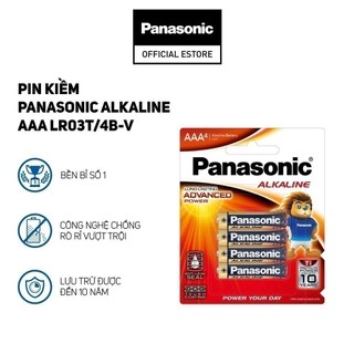 Vỉ Pin kiềm Panasonic Alkaline AAA LR03T/4B-V (4 viên) – Hàng Chính Hãng