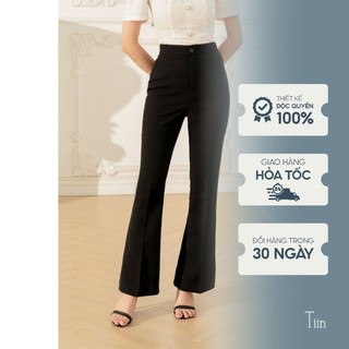 Quần ống loe cạp cao form chuẩn sang chảnh công sở đi chơi đi làm TIINSTORE Q0D116