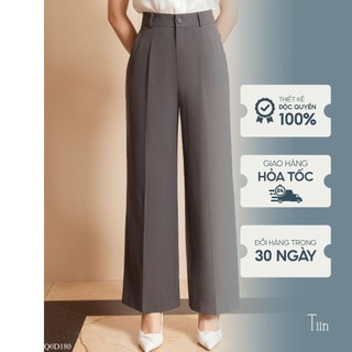 Quần suông túi chéo đỉa cạp tiinstore q0d180