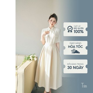 Chân váy nữ dáng dài thiết kế xếp ly súp tiinstore chd081