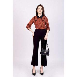 Áo sơ mi lay lỡ, cổ phối viền MMOutfit M-AO061021229
