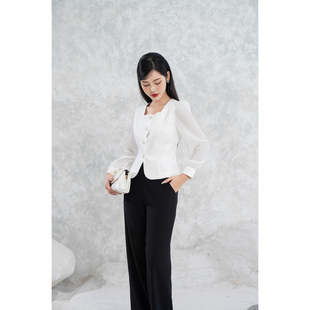 Sơ mi cổ vuông MMOutfit AO0723411