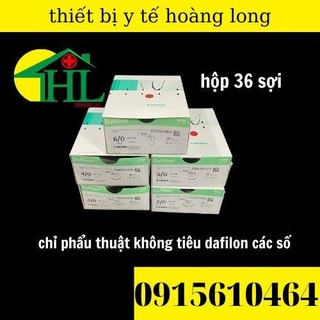 Chỉ khâu phẩu thuật dafilon không tiểu đủ sai từ 1/0 đến 6/0