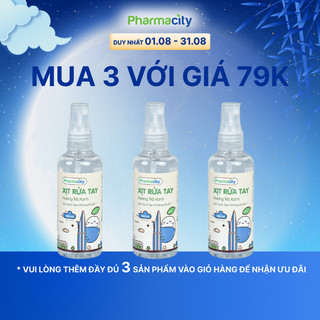 Xịt rửa tay Pharmacity khô hương trà xanh